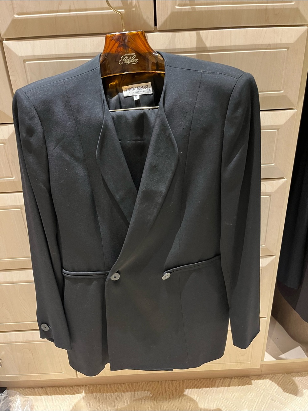 Giorgio Armani Black Double-Breasted Women's Blazer